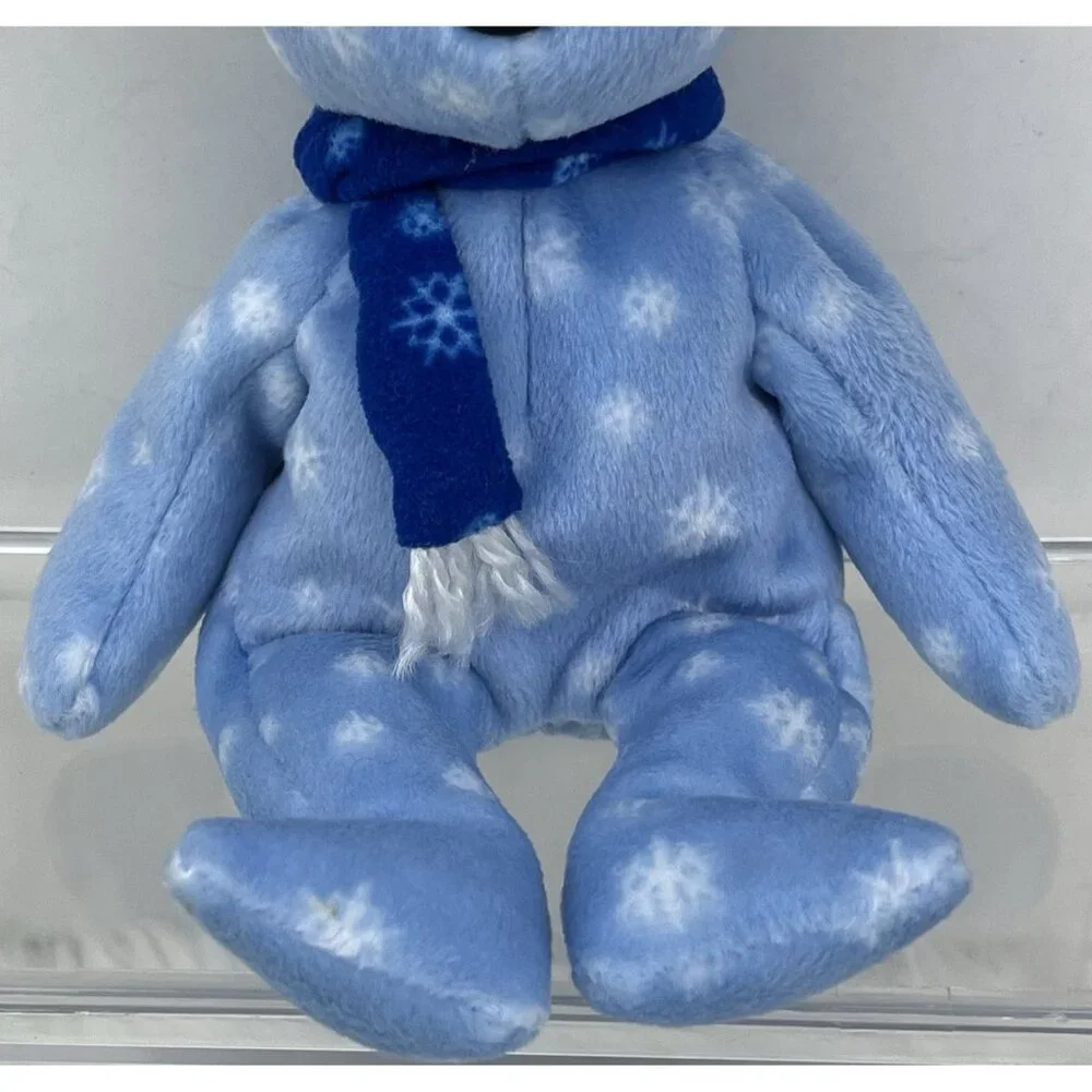1999 Vintage Ty Beanie Baby Holiday Teddy Snowflake Retired Winter 90s